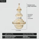Luxury gold multi-tiered decorbites crystal chandelier living room