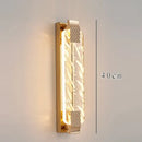 Luxury gold rectangular crystal wall lamp for bedroom decor
