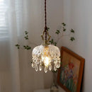 Luxury gold twisted cord crystal glass led wall sconce stair light