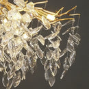 Luxury golden branch ceiling chandelier for living room crystal led