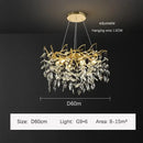 Luxury golden branch ceiling crystal chandelier dining room light