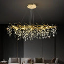 Luxury golden branch ceiling crystal chandelier dining room light