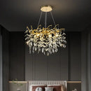 Luxury golden branch ceiling crystal chandelier dining room light