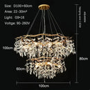 Luxury golden branch ceiling crystal chandelier dining room light
