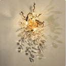 Luxury golden branch ceiling crystal chandelier dining room light