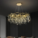 Luxury golden branch ceiling crystal chandelier dining room light
