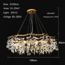 Luxury golden branch ceiling crystal chandelier dining room light