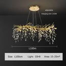 Luxury golden branch ceiling crystal chandelier dining room light