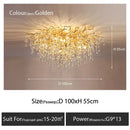 Luxury golden crystal ceiling chandelier living room teardrop decor