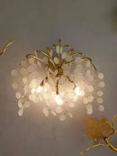 Luxury golden grapes crystal chandelier living room pendant light