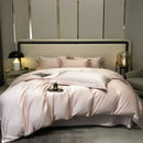 Luxury gray egyptian cotton bedding set bedroom satin four piece kit
