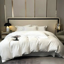 Luxury gray egyptian cotton bedding set bedroom satin four piece kit