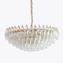 Luxury gray glass chandelier dining room smoked crystal light fixture