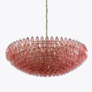 Luxury gray glass chandelier dining room smoked crystal light fixture