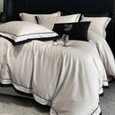 Luxury gray & gold egyptian cotton leopard bedding set bedroom