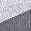 Luxury gray textured egyptian cotton quilt set bedroom bedding