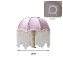 Luxury green velvet tasseling lampshade bedroom crystal fringe
