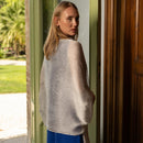 Colette - Silk Scarf Shawl - Silver Pearl