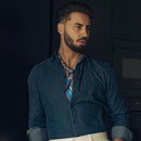 Barbaresco - Silk Neckerchief - Blue and Red