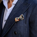 Portici - Silk Pocket Square - Orange & Blue