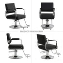 Luxury Height-Adjustable Barber Chair With 360-Degree Swivel (SAK64103)