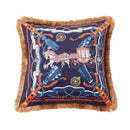 Luxury jungle animal collection cushion cover living room gold fringe