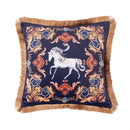 Luxury jungle animal collection cushion cover living room gold fringe
