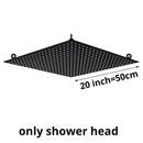Luxury matte black rainfall shower head bathroom experience
