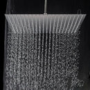 Luxury matte black rainfall shower head bathroom experience