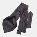Moretti - Printed Madder Silk Tie - Navy & Green