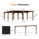 Alora Luxury Modern Cedar Gazebo With Sloped Hardtop Roof (SAK35720)