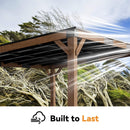 Alora Luxury Modern Cedar Gazebo With Sloped Hardtop Roof (SAK35720)