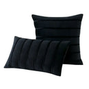DecorBites™ Blue Velvet Stripe Pillow Covers - 2Pcs Luxury Soft Cushion Cases for Couch