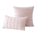 DecorBites™ Blue Velvet Stripe Pillow Covers - 2Pcs Luxury Soft Cushion Cases for Couch