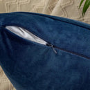DecorBites™ Blue Velvet Stripe Pillow Covers - 2Pcs Luxury Soft Cushion Cases for Couch