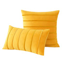 DecorBites™ Blue Velvet Stripe Pillow Covers - 2Pcs Luxury Soft Cushion Cases for Couch