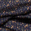 Canis Romanus - Wool Backed Silk Scarf - Navy