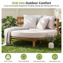 Alora Luxury Outdoor Acacia Wood Round Daybed With Cushions And Pillows (SAK40613)