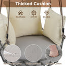 Alora Luxury Outdoor Hanging Basket Porch Swing Chair With UV Resistant Cushions (SAK95678)
