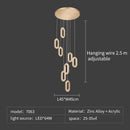 Luxury oval gold decorbites crystal rings chandelier staircase light