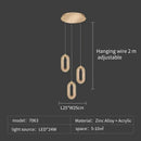 Luxury oval gold decorbites crystal rings chandelier staircase light