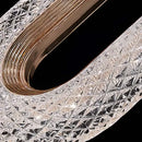 Luxury oval gold decorbites crystal rings chandelier staircase light