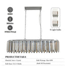 Modern Crystal Chandelier with Oval Design for Home Decor