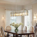 Modern Crystal Chandelier with Oval Design for Home Decor