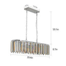 Modern Crystal Chandelier with Oval Design for Home Decor
