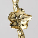 Luxury porcelain crystal rose decor blue & gold living room ornament