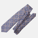 Mantova - Printed Silk Tie - Blue