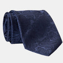 Soave - Silk Jacquard Tie - Midnight Blue