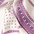 Verona - Silk Neckerchief - White & Lilac