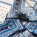 Verona - Silk Neckerchief - White & Blue